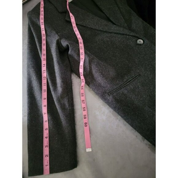 Sag Harbor Wool Blend Blazer Women Size 18 Dark Gray Black One Button Office Y2K - Picture 7 of 7